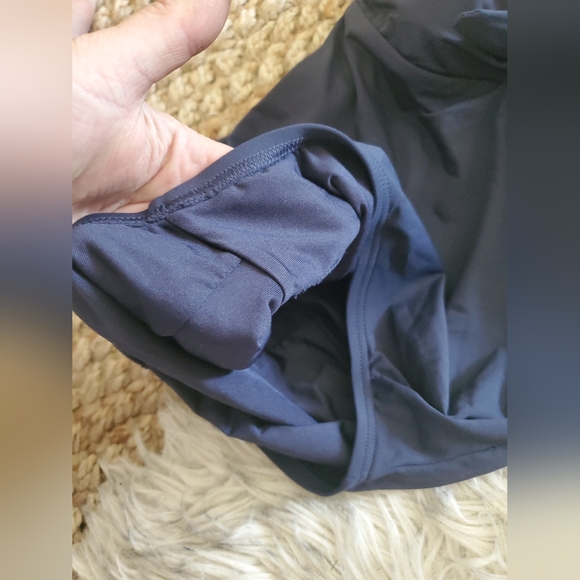 $220 Michael Kors Womens Tie Front Blue Bandeau One-Piece Bathing Suit 8 - Picture 6 of 6